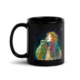 Black Glossy Mug and Towel Set